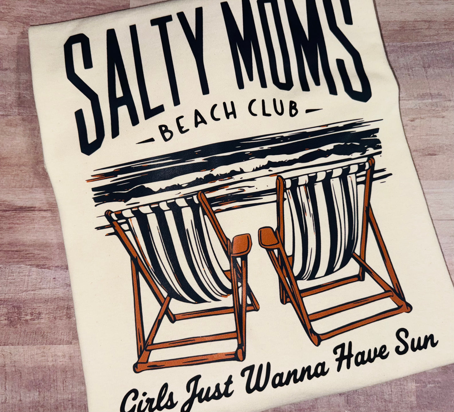 Salty Moms Beach Club tee TAT 3 WEEKS