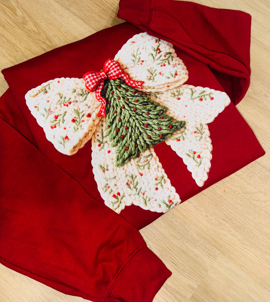 Christmas Bow Crewneck TAT 3 WEEKS
