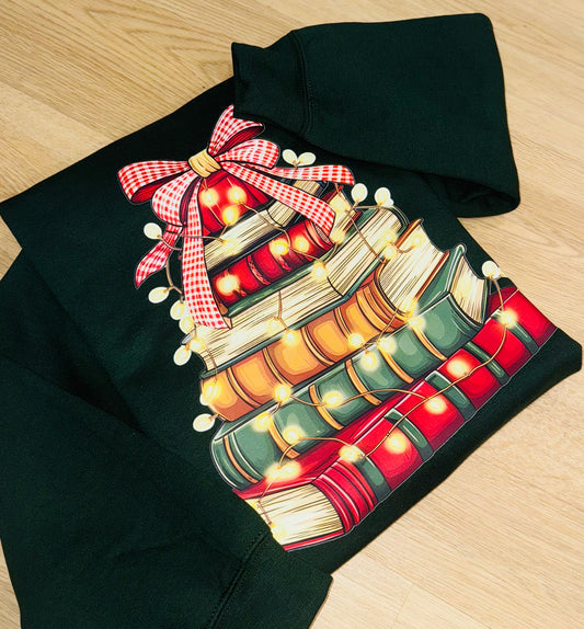 Christmas Book Crewneck TAT 3 WEEKS