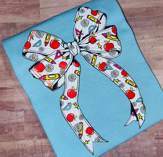 School supplies bow tee TAT 3 WEEKS