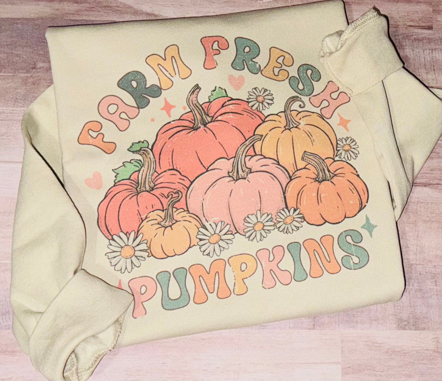 Farm fresh pumpkins pastels sweatshirt TAT 3 WEEKS