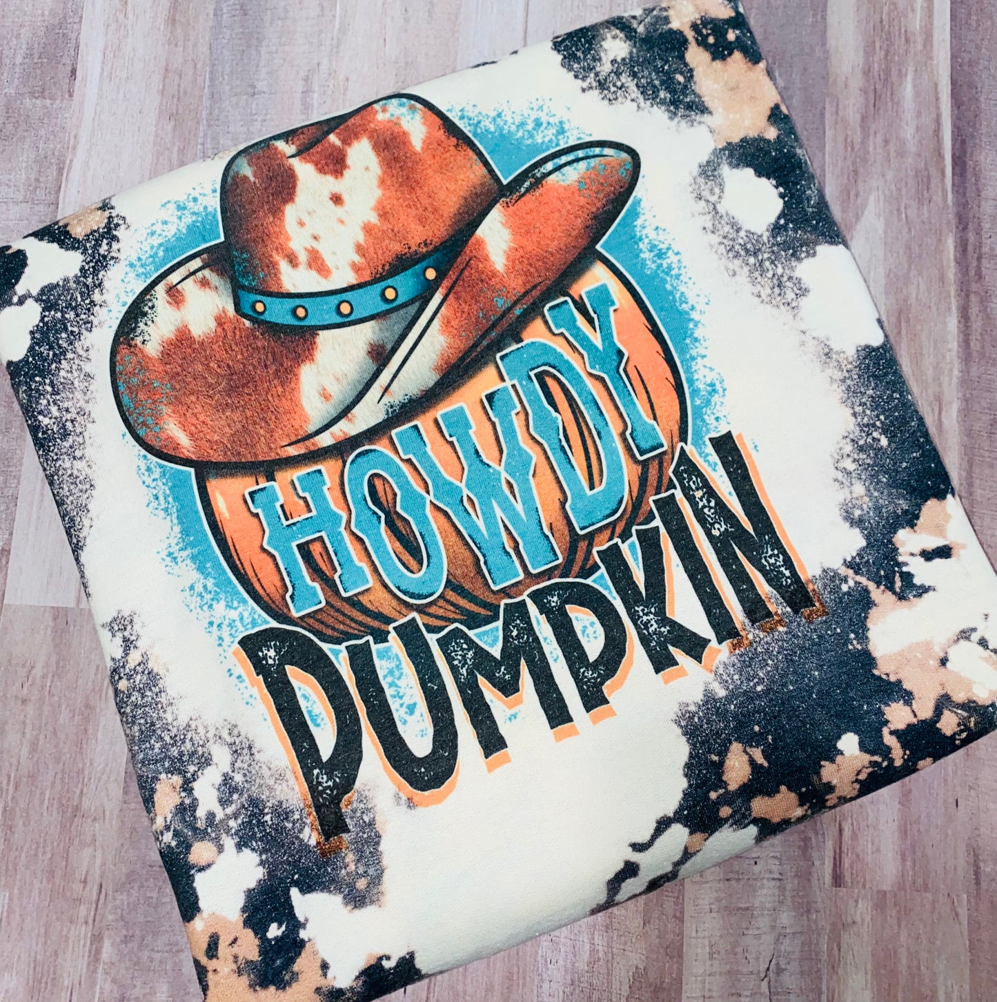 Cowhide Howdy pumpkin Crewneck - TAT 3 WEEKS